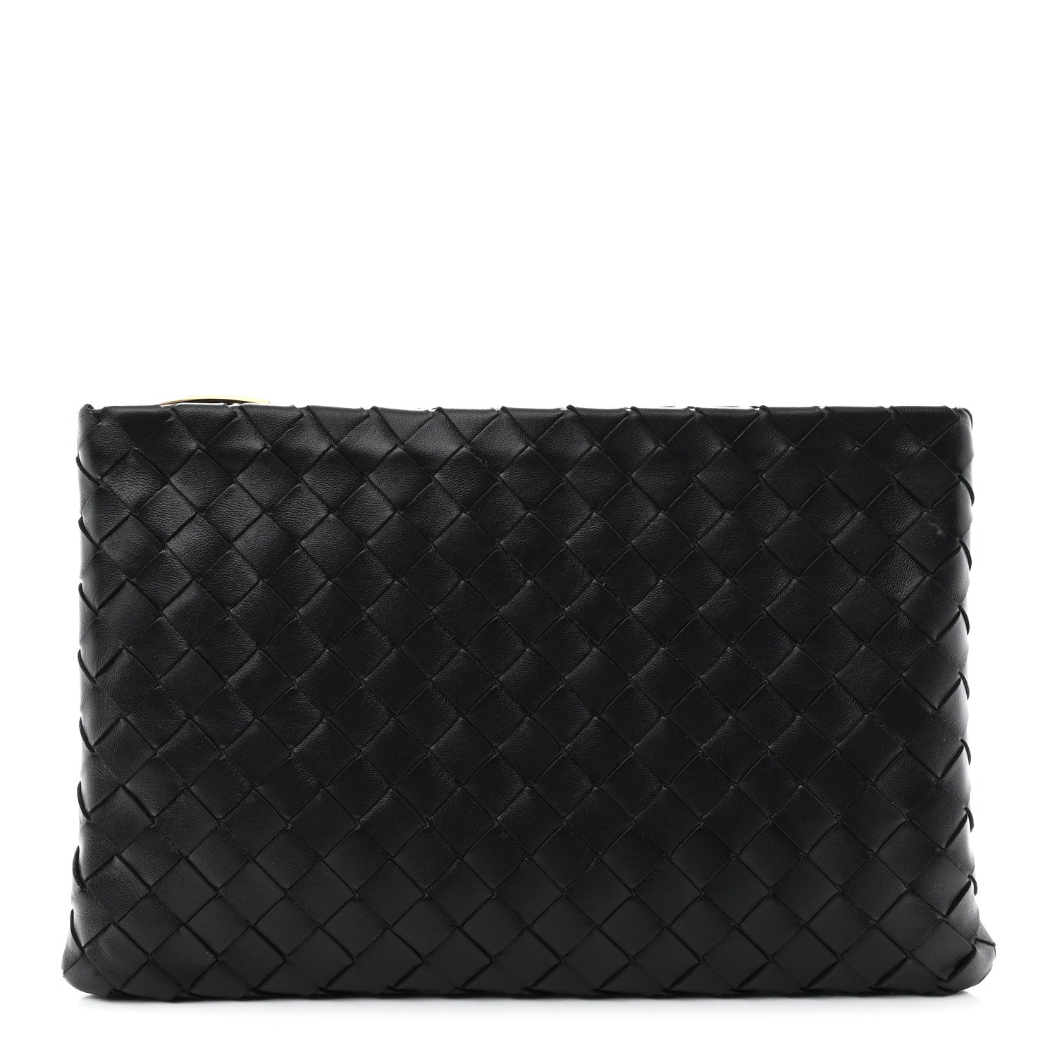 Bottega Veneta Nappa Intrecciato Flat Zip Pouch Black 1 of 7