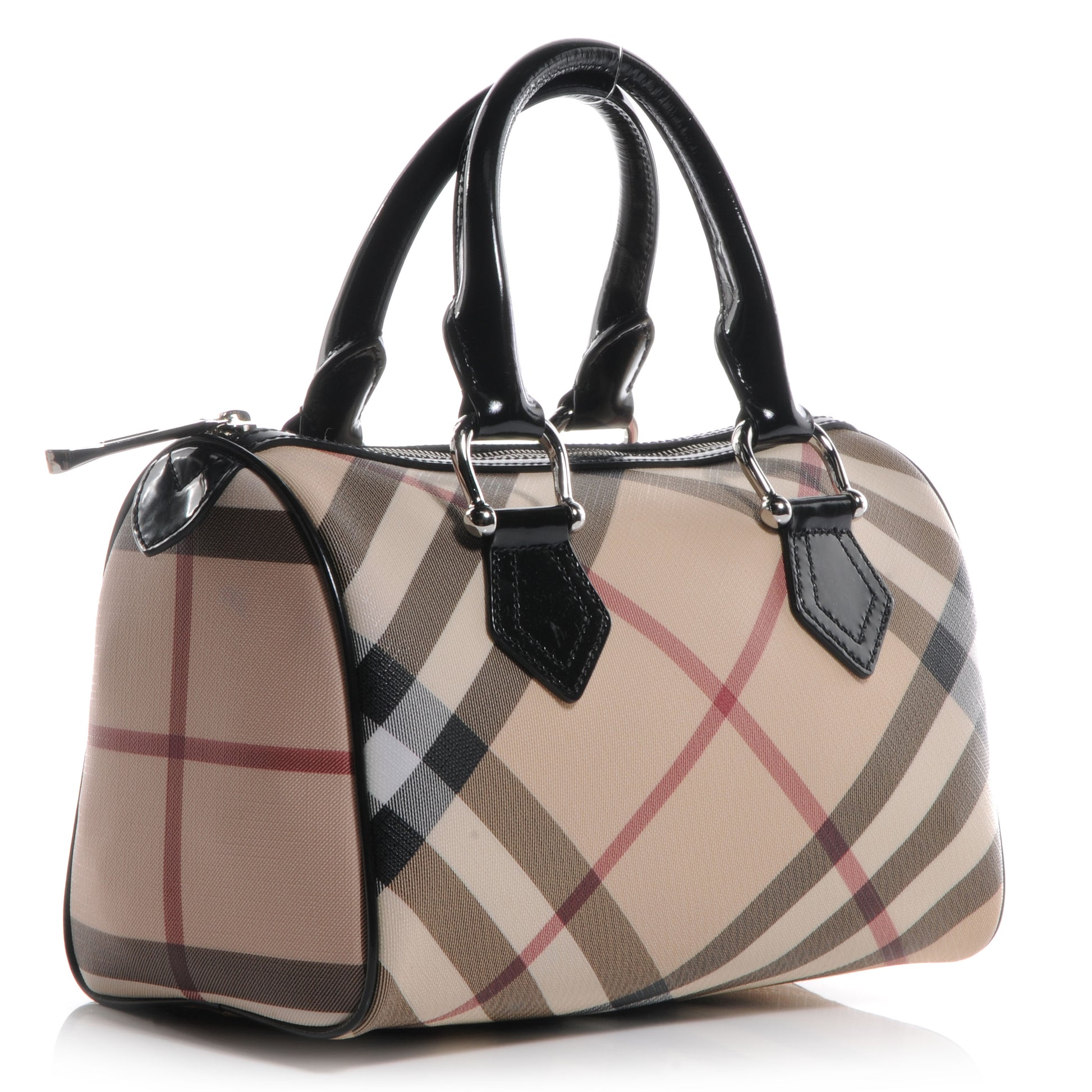 Burberry Supernova Check Chester Bowling Bag Black 3 of 9
