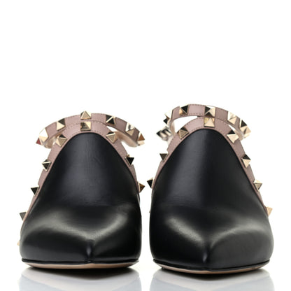 Valentino Garavani Nappa Rockstud Heel Mules 39 Black Poudre 2 of 8