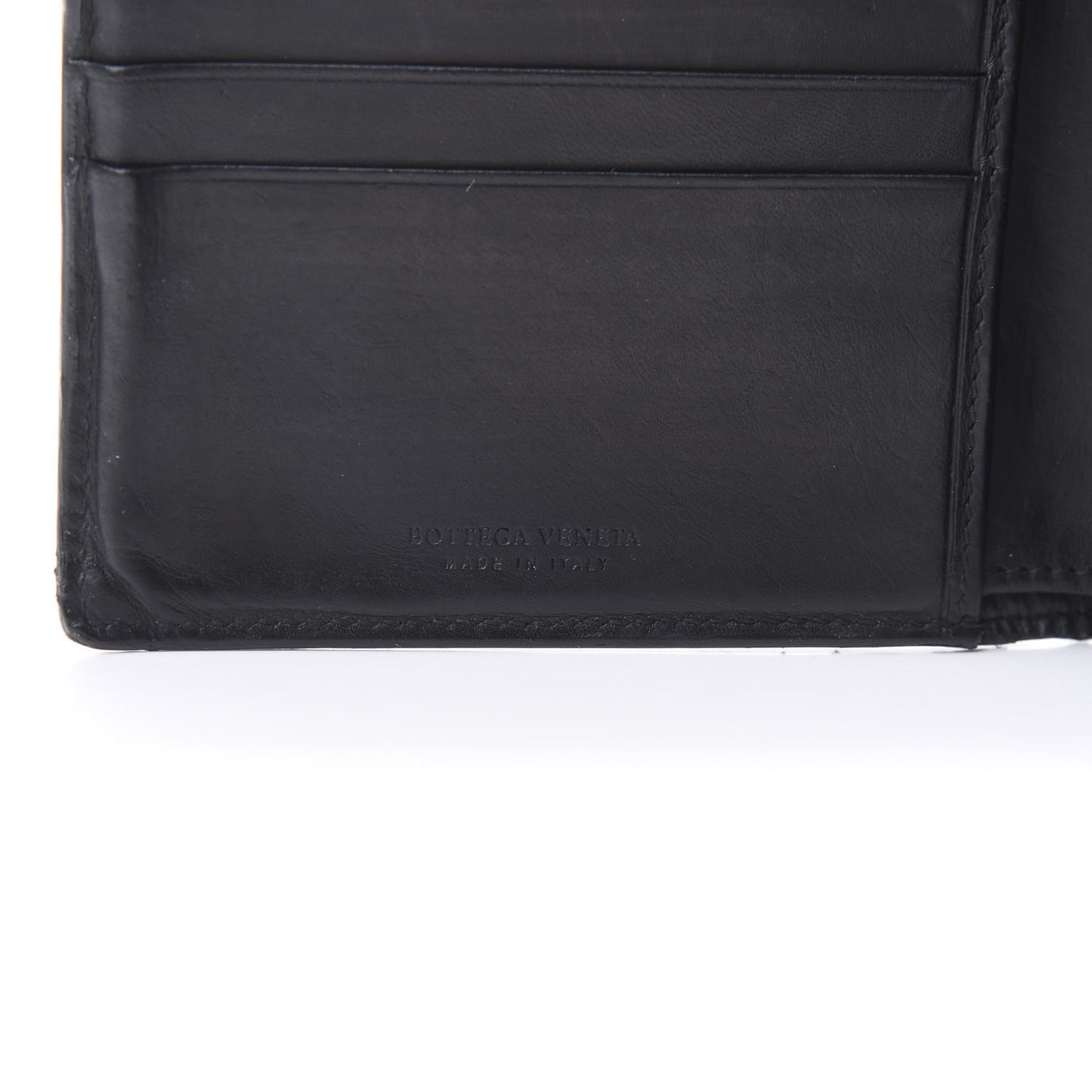 Nappa Intrecciato Bi-Fold Wallet Black
