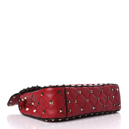 Valentino Garavani Nappa Small Rockstud Spike Shoulder Bag Rosso Valentino 4 of 8