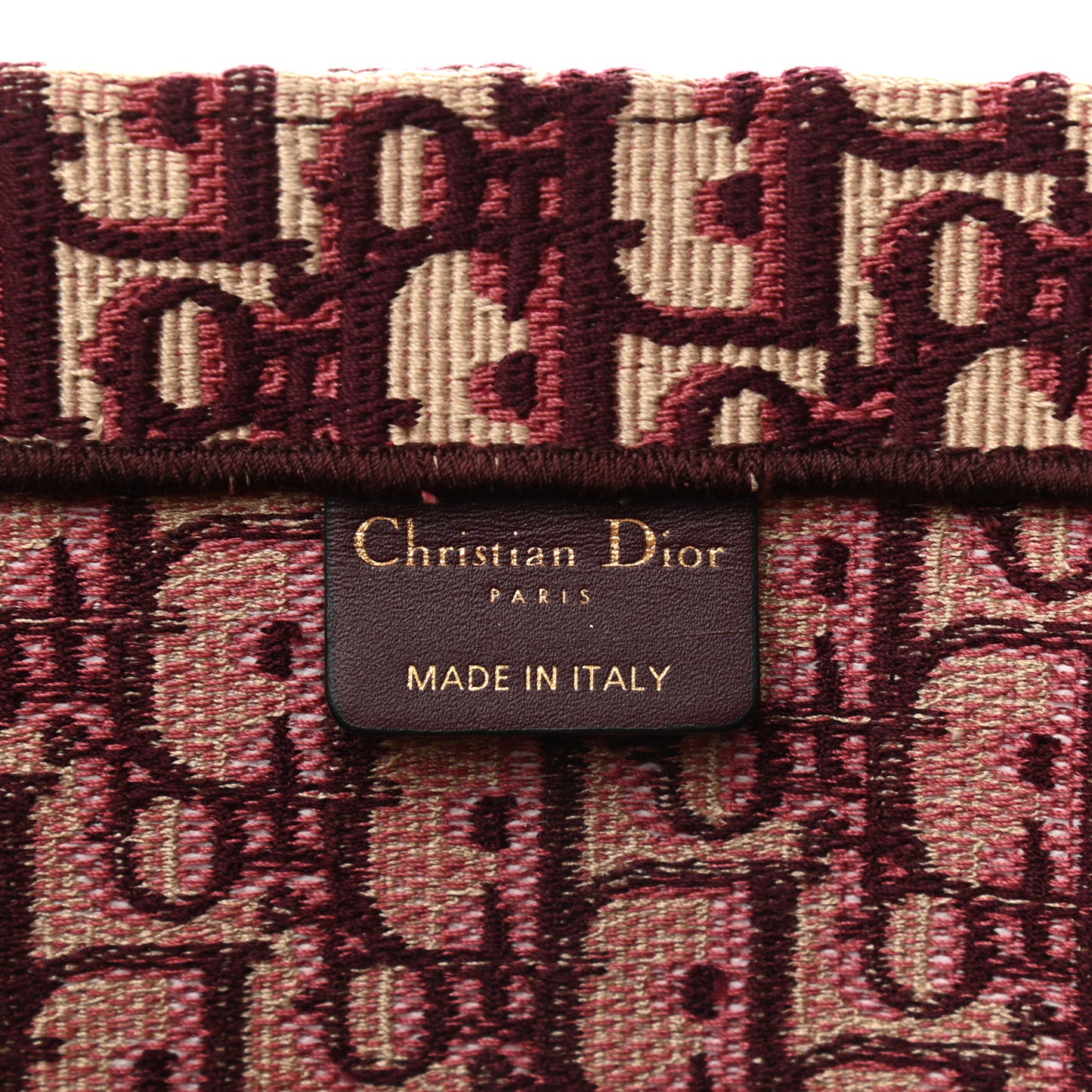 Oblique Large Book Tote Burgundy Multicolor