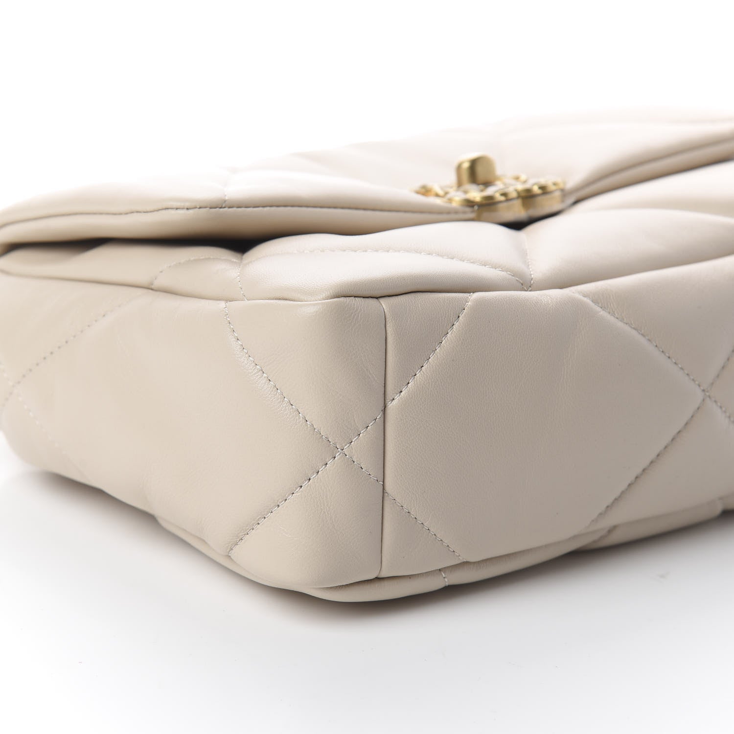 Chanel Goatskin Quilted Medium 19 Flap Beige 8 of 9