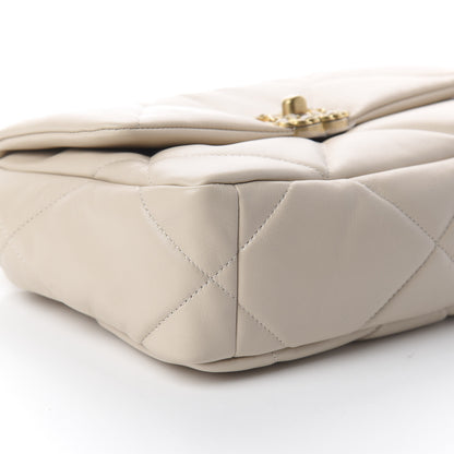 Chanel Goatskin Quilted Medium 19 Flap Beige 8 of 9