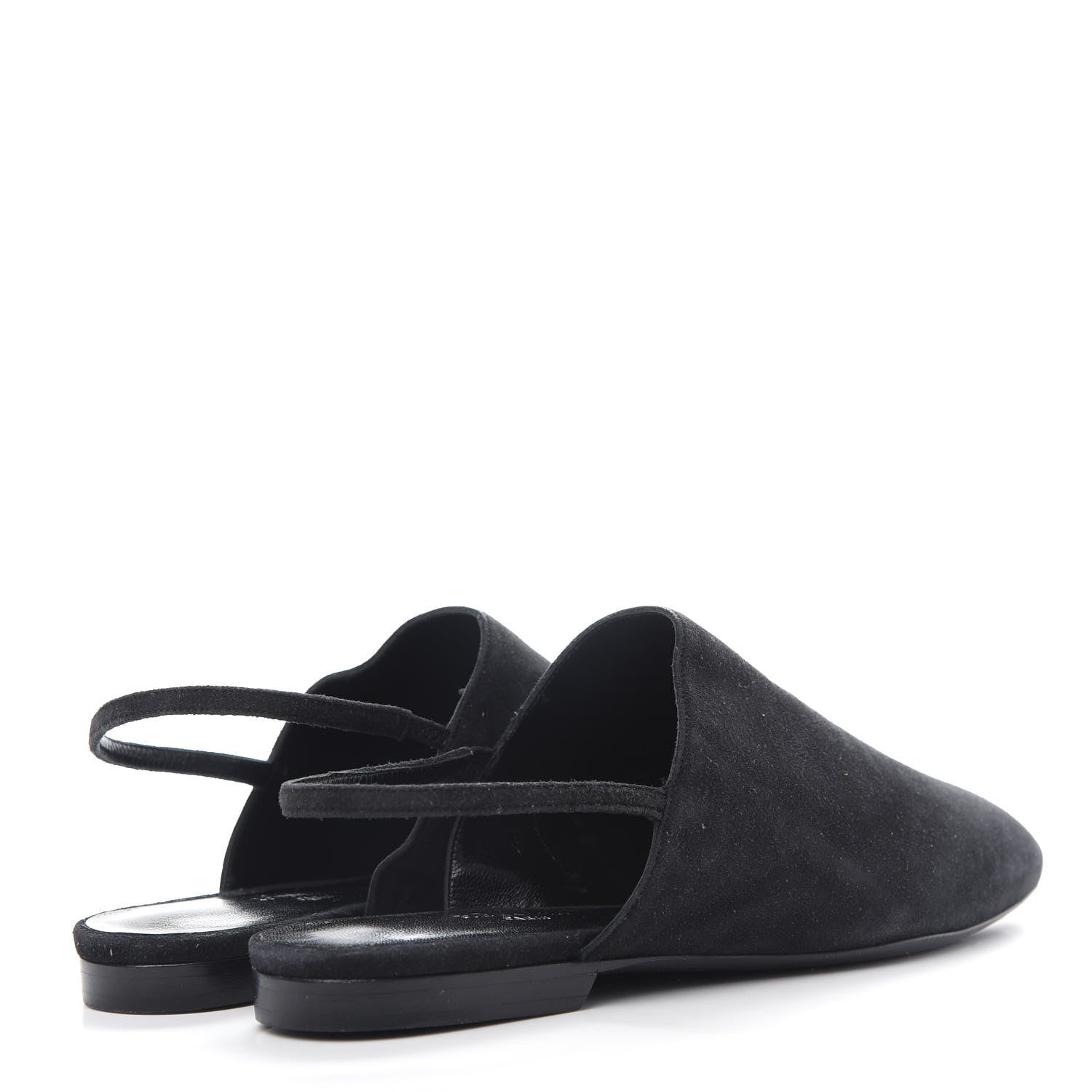 Hermes Suede Slingback Mules 35 Black 4 of 9