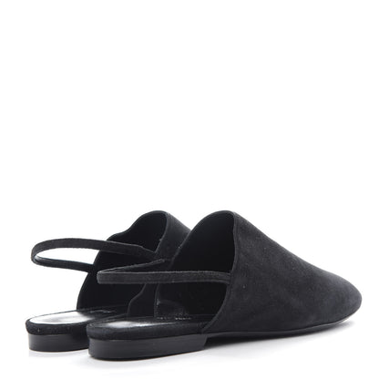 Hermes Suede Slingback Mules 35 Black 4 of 9