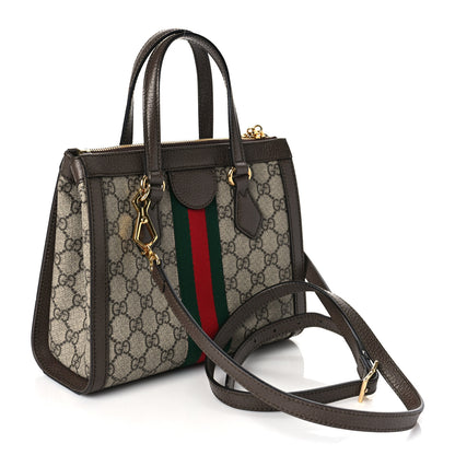 Gucci GG Supreme Monogram Small Ophidia Tote Bag Brown 3 of 9