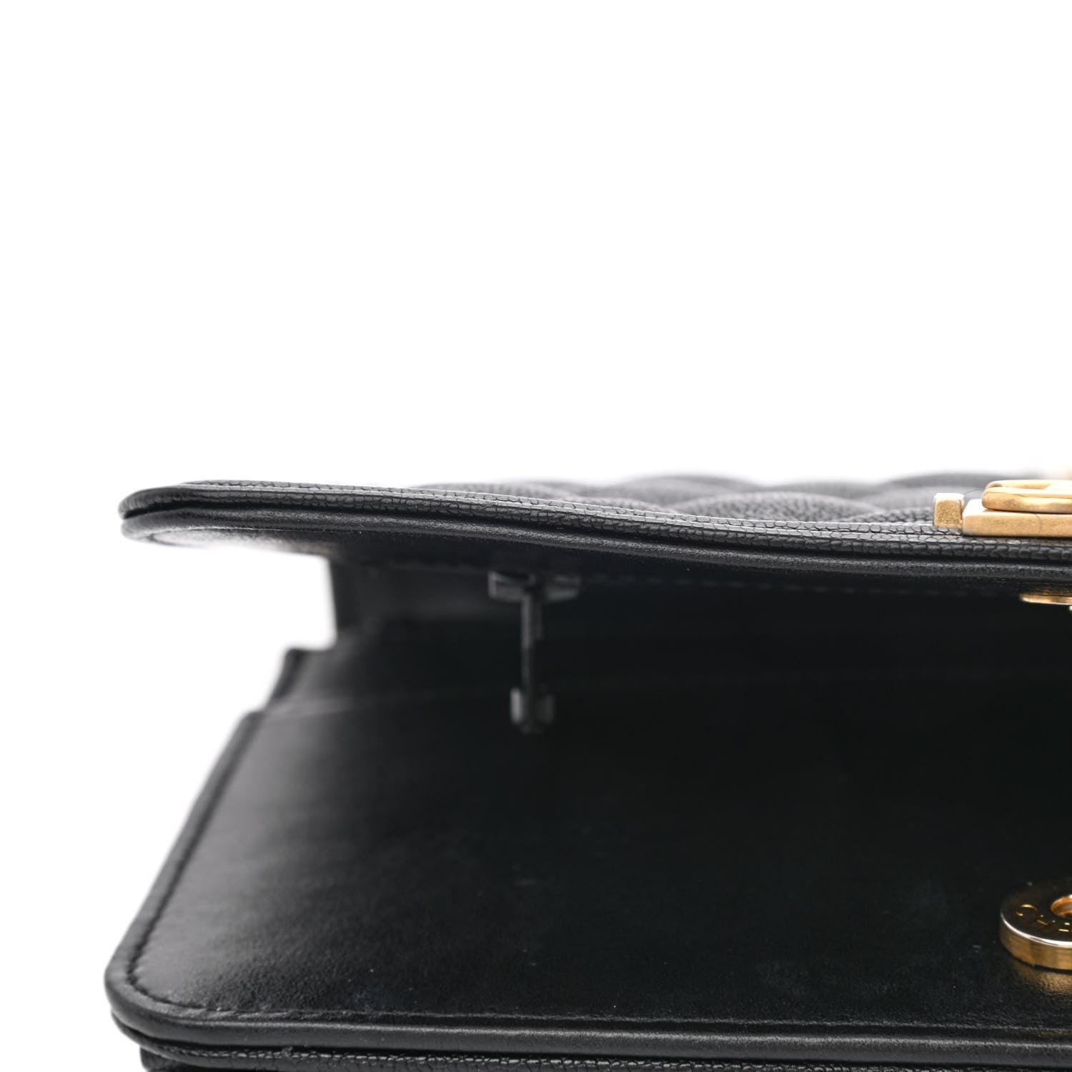 Chanel Caviar Quilted Boy Wallet On Chain WOC Black 13 of 14