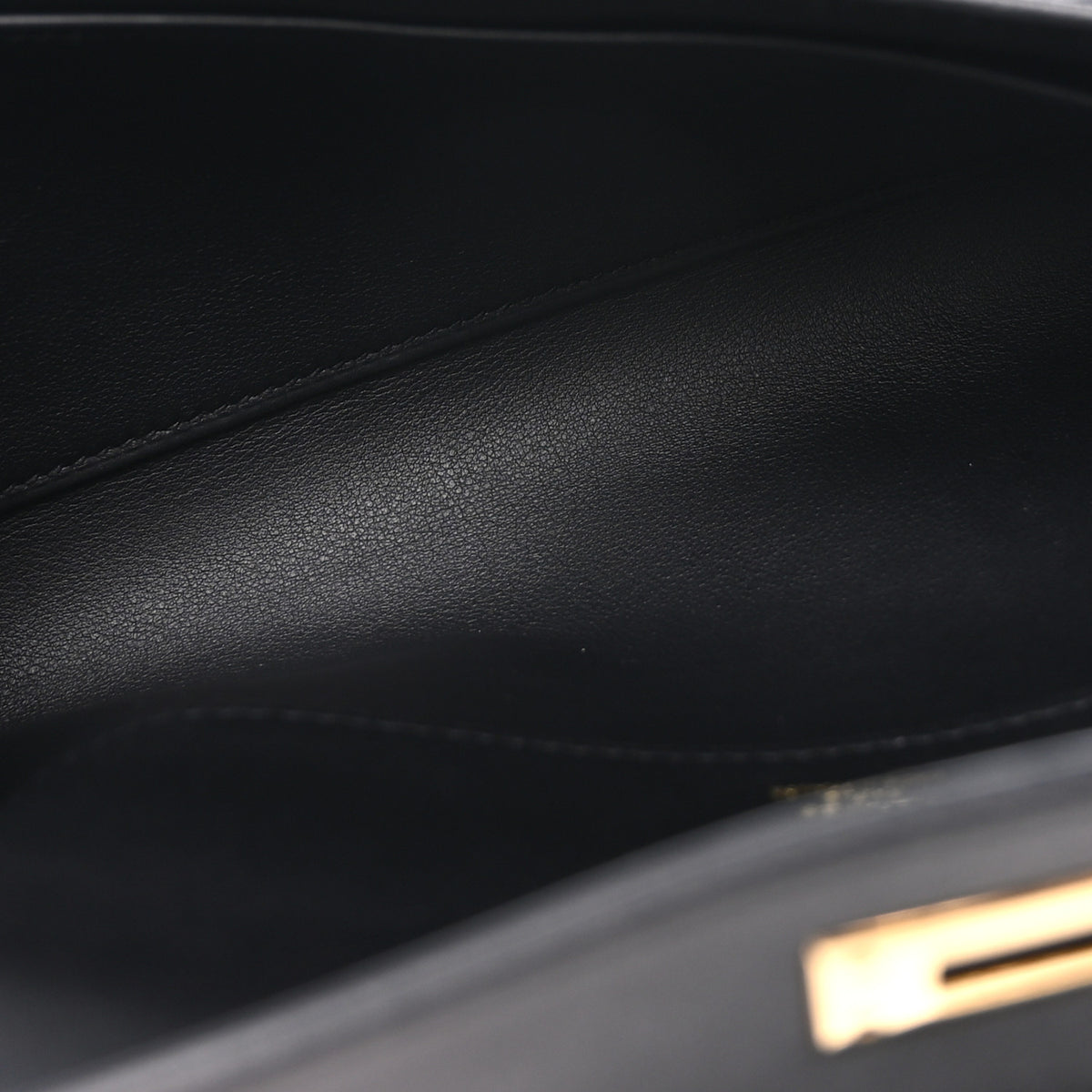 Swift Kelly Cut Clutch Pochette Black