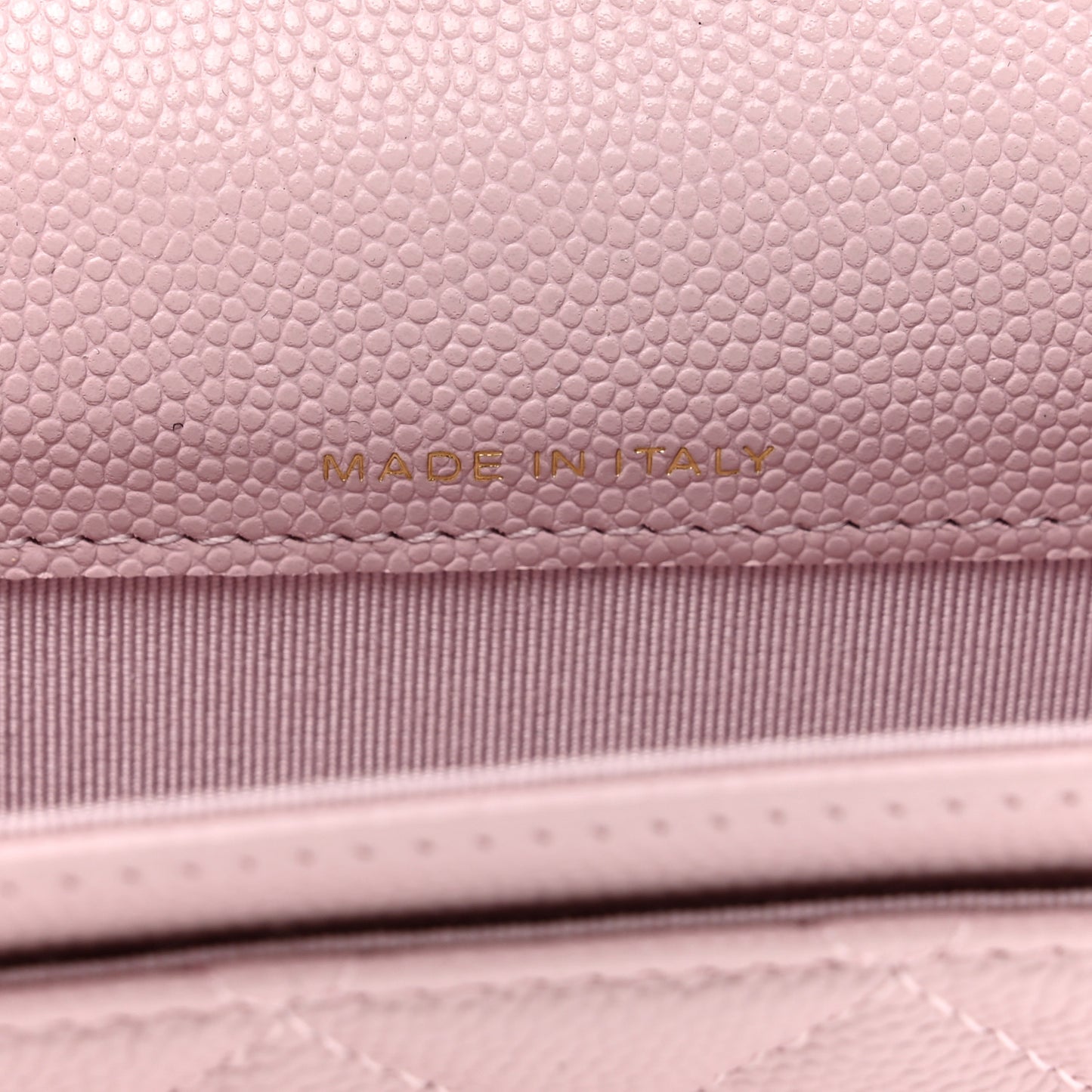 Caviar Quilted Flap Card Holder Wallet Light Pink