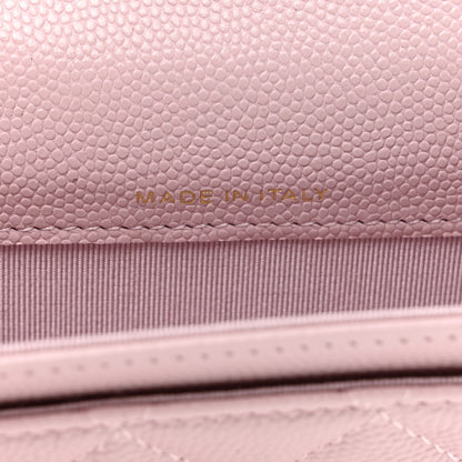 Chanel Caviar Quilted Flap Card Holder Wallet Light Pink 6 of 8