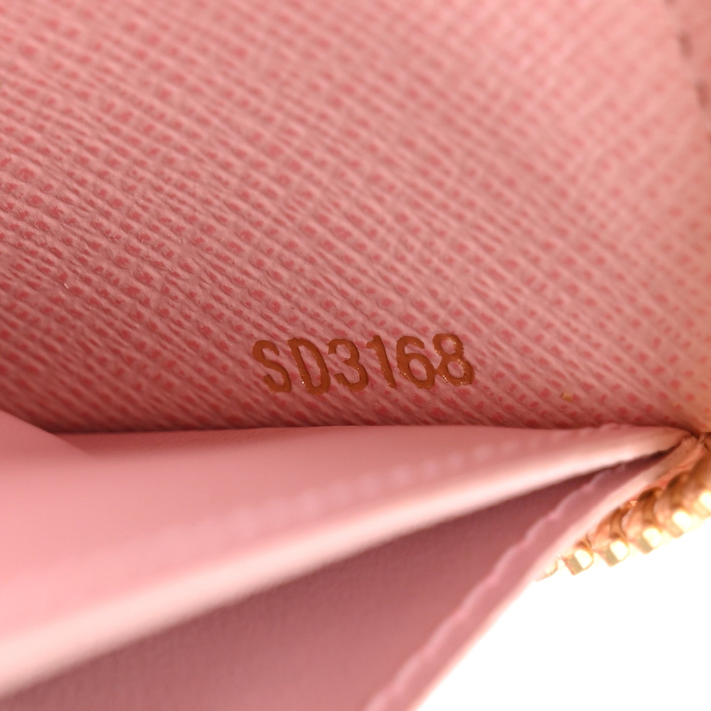 Damier Azur Clemence Wallet Rose Ballerine