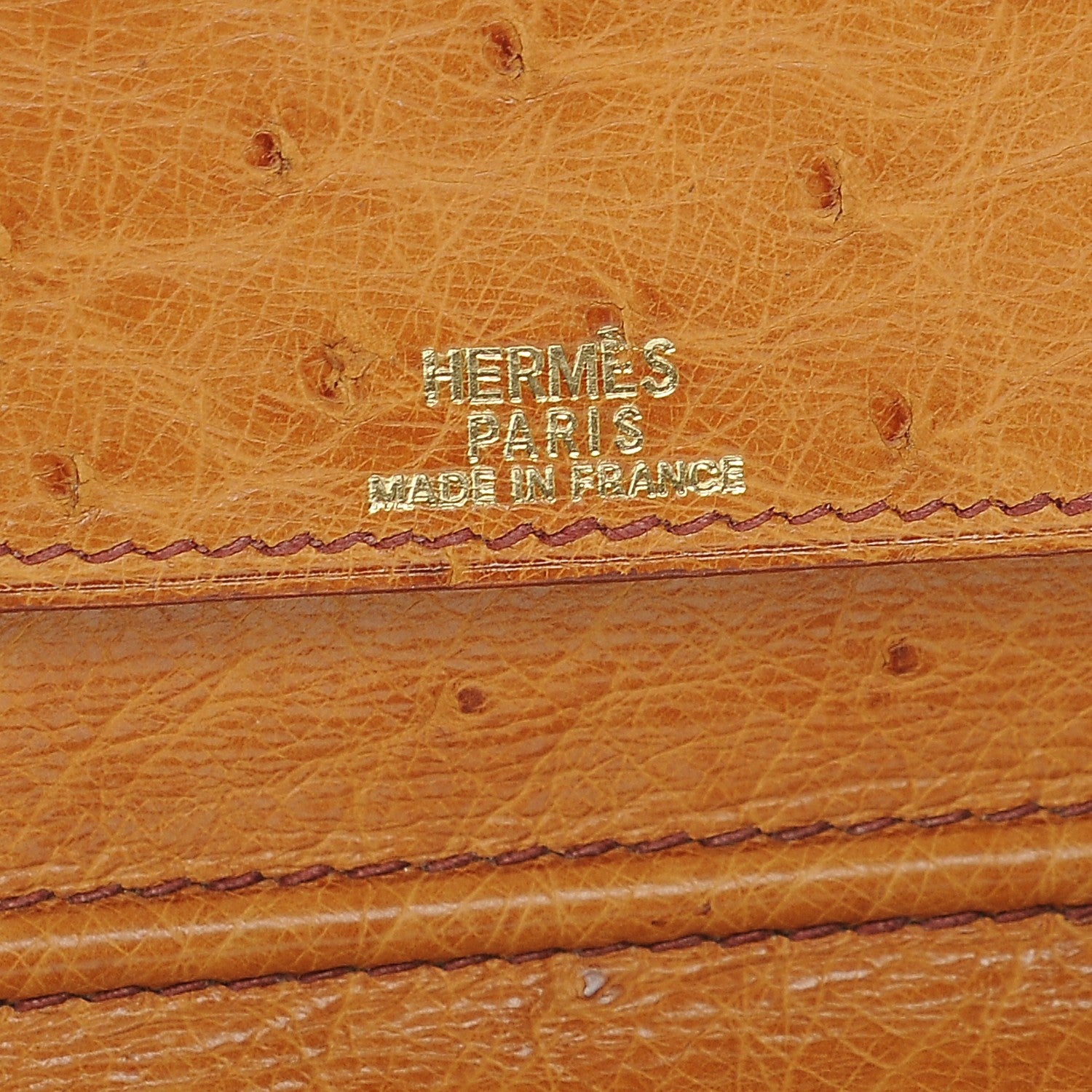 Hermes Ostrich Agenda Cover Gold 6 of 7