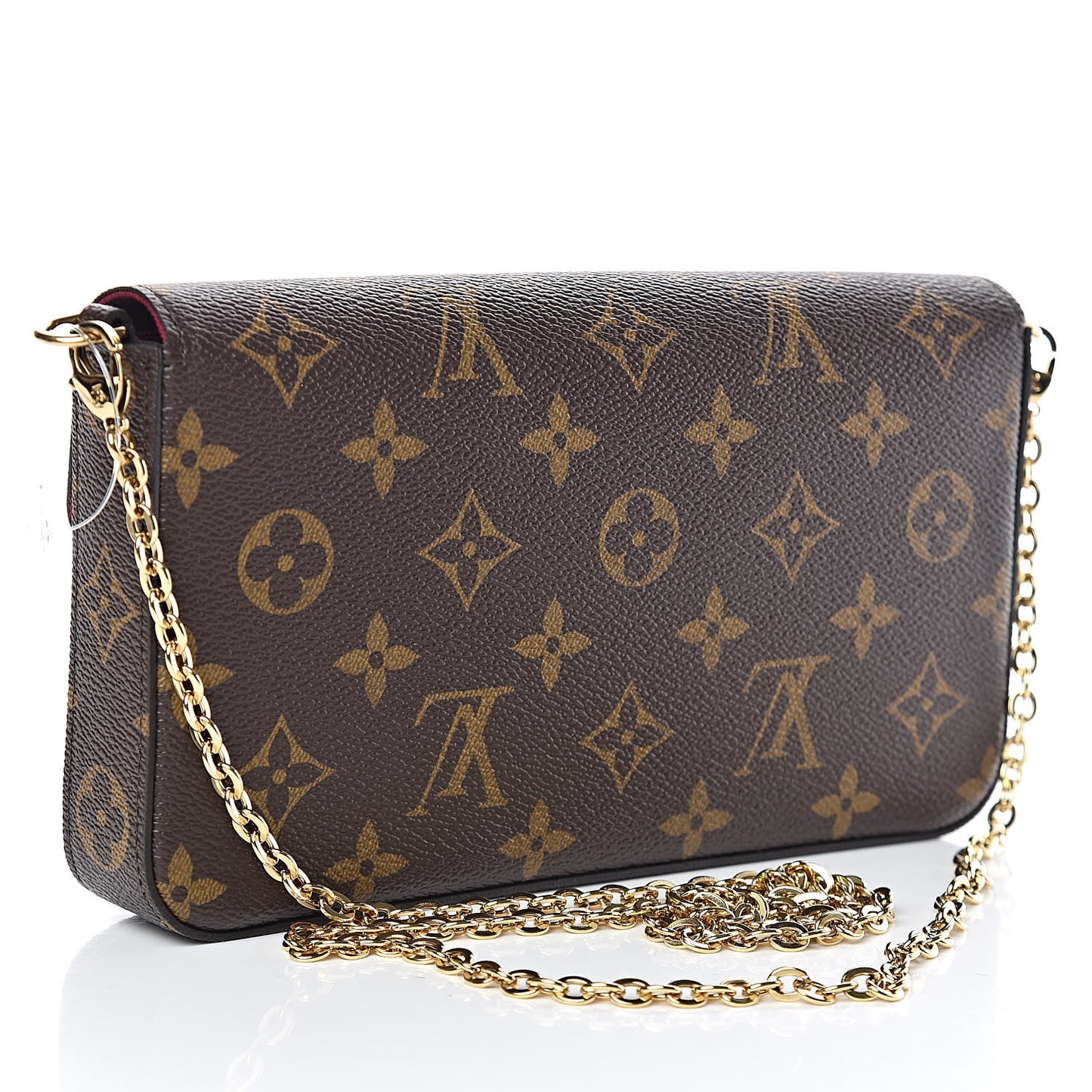 Monogram Pochette Felicie Chain Wallet Fuchsia