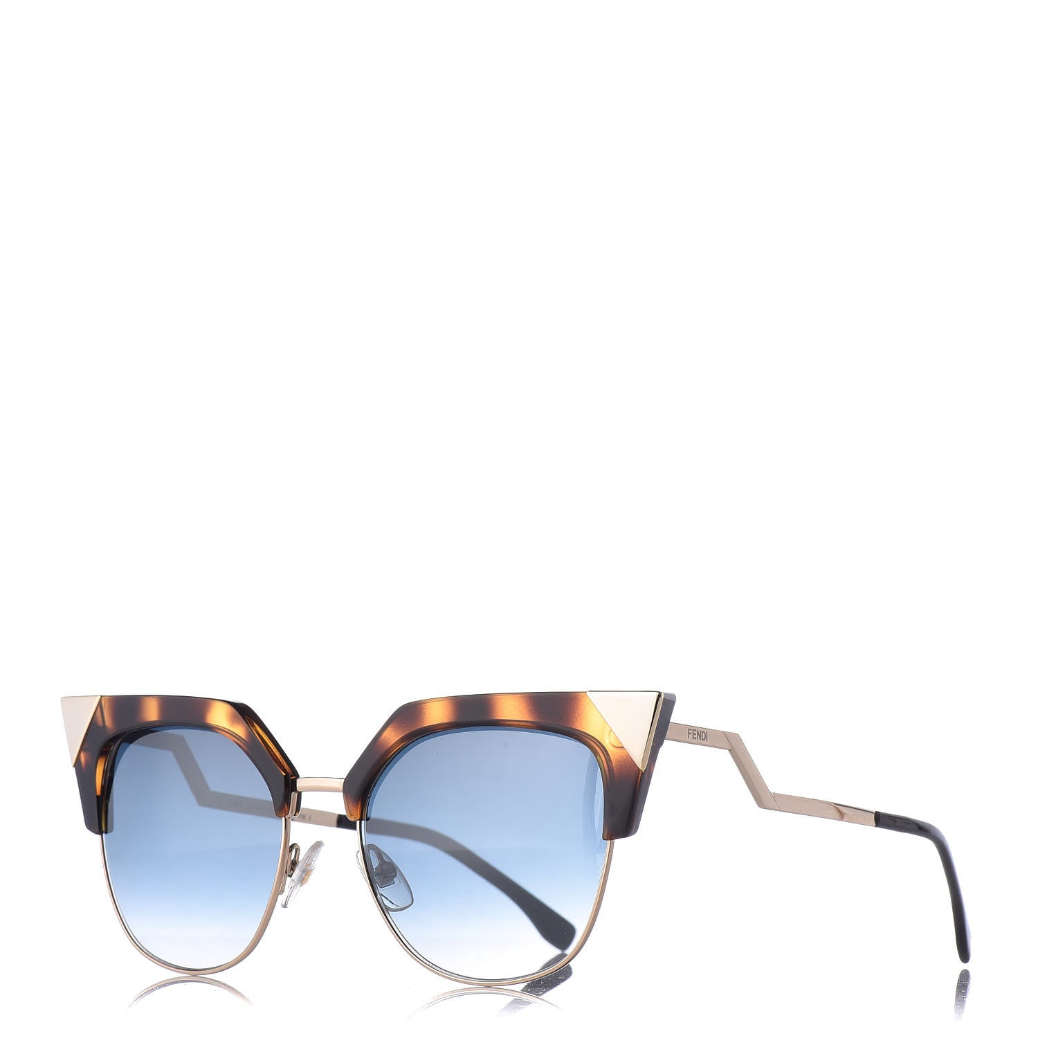 Fendi Iridia Cat Eye Sunglasses FF 00419/S Brown 1 of 7