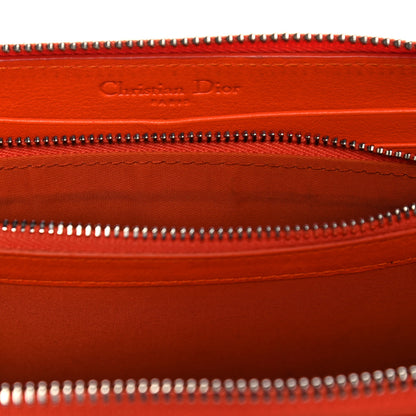 Christian Dior Patent Cannage Zip Around Wallet Orange 15 of 20