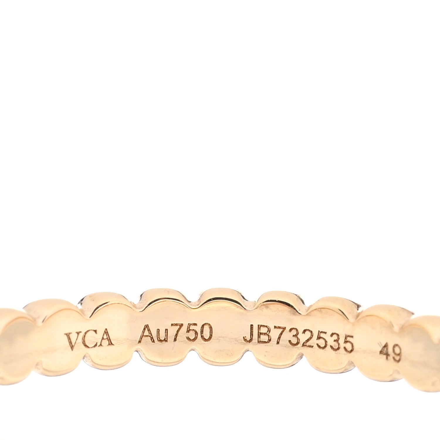 Van Cleef & Arpels 18K Yellow Gold Small Perlee Ring 49 4.75 4 of 5