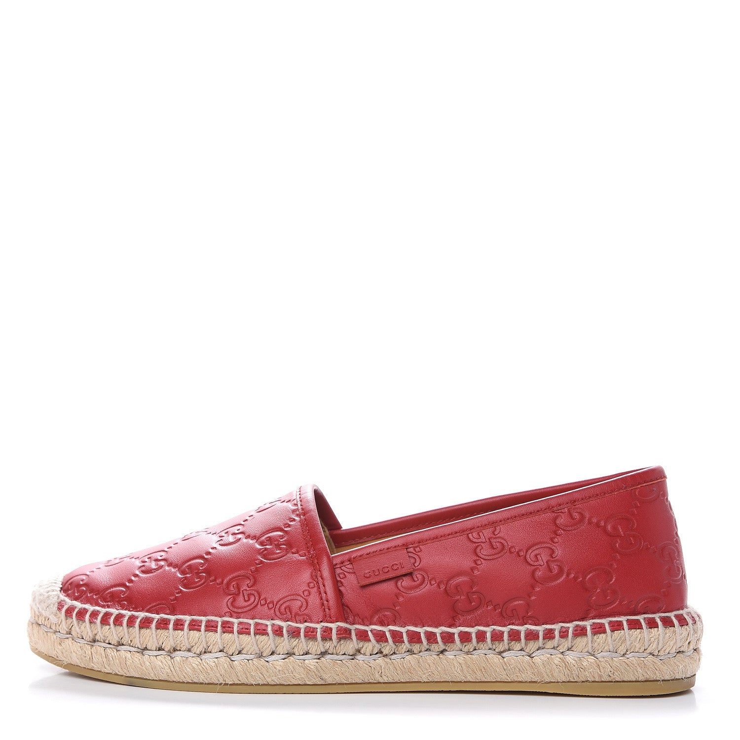 Gucci Guccissima Signature Espadrilles 38.5 Hibiscus Red 1 of 12