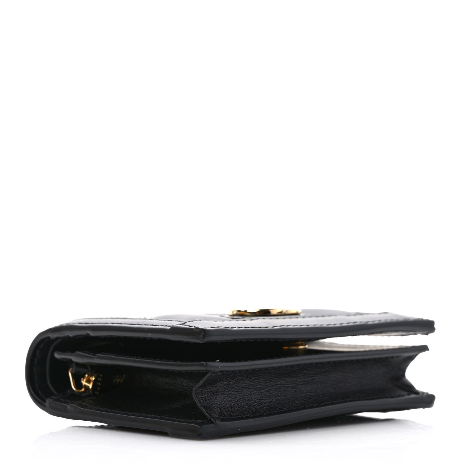 Gucci Calfskin GG Matelasse Card Case Wallet Black 4 of 7