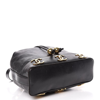 Chanel Lambskin CC Drawstring Shoulder Bag Black 5 of 21