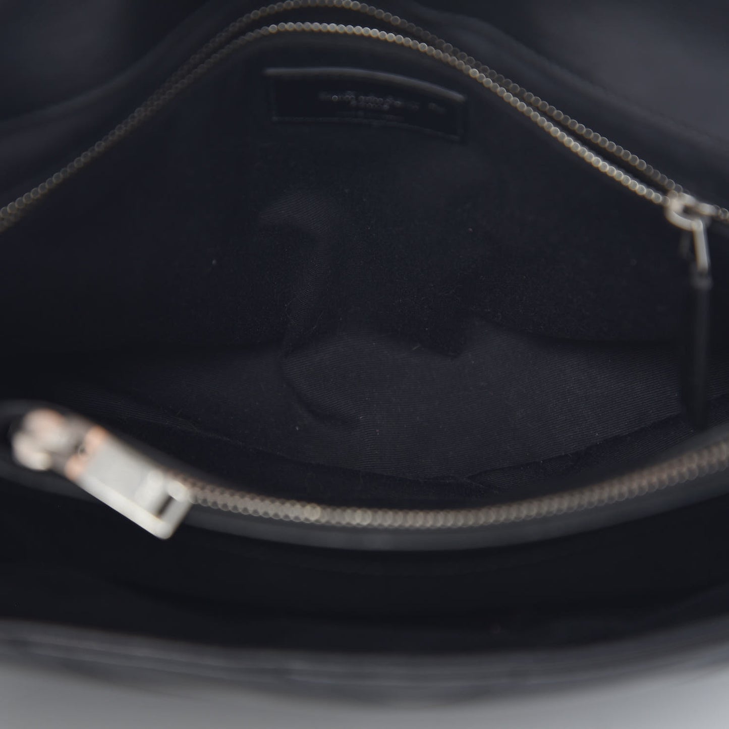 Calfskin Y Quilted Monogram Medium Loulou Chain Satchel Black