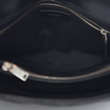 Saint Laurent Calfskin Y Quilted Monogram Medium Loulou Chain Satchel Black 6 of 9