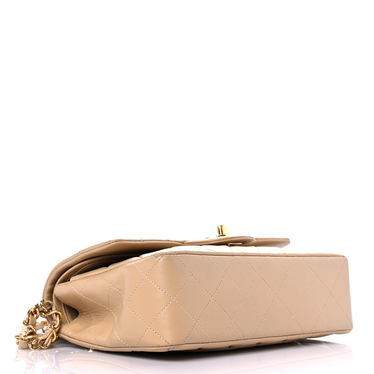 Chanel Lambskin Quilted Small Double Flap Beige 4 of 23