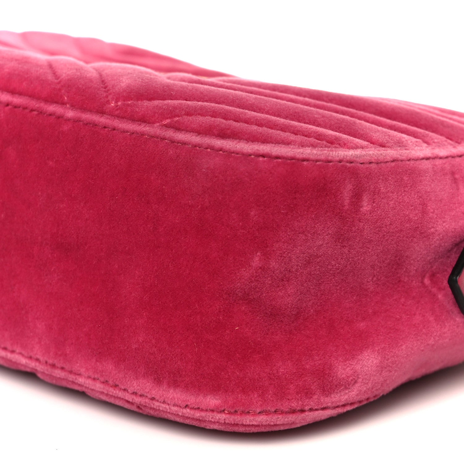Gucci Velvet Matelasse Small GG Marmont Chain Shoulder Bag Light Raspberry Rose 11 of 11
