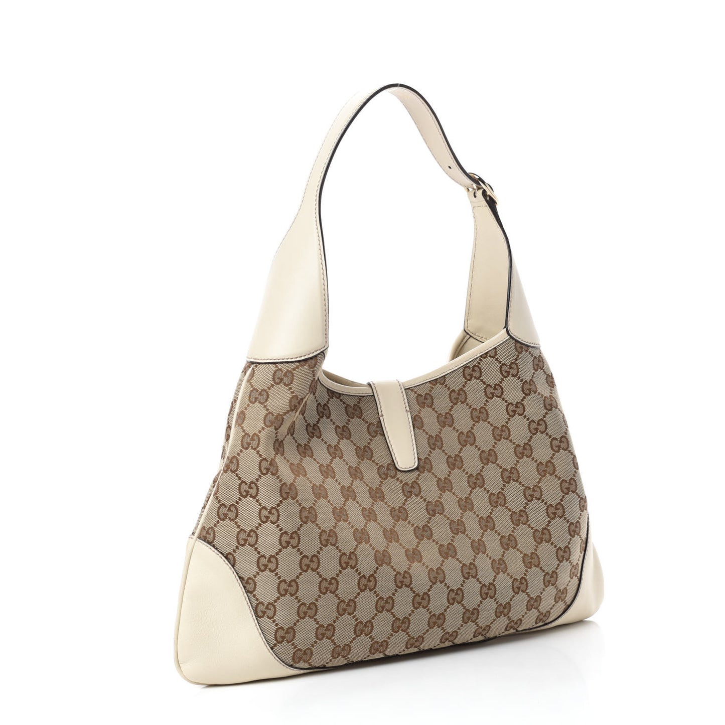 Monogram Web Jackie O Bouvier Hobo White