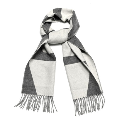 Hermes Cashmere Casaque Optique Muffler Ivorie Flanelle 1 of 5