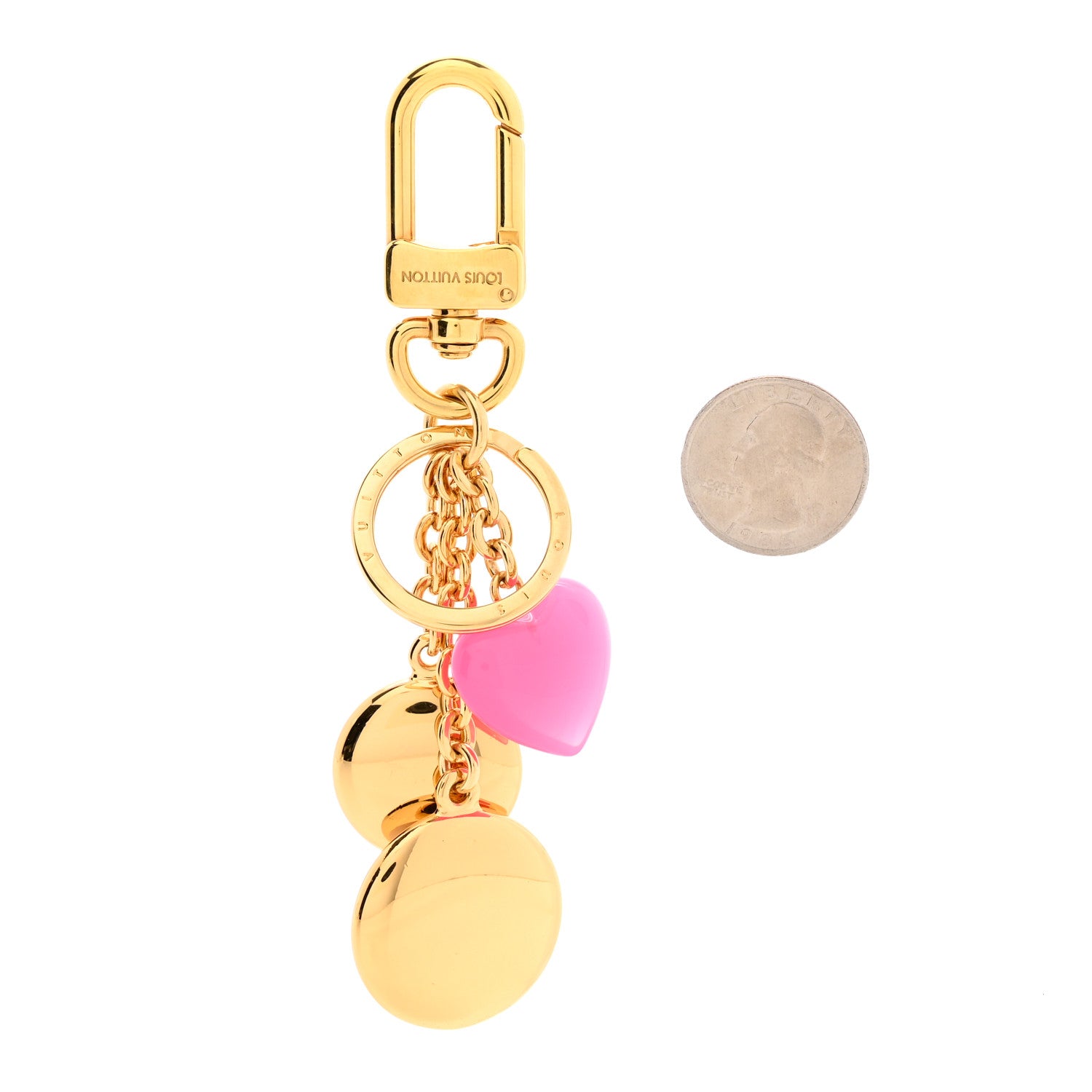 Louis Vuitton Coeurs Heart Bag Charm Key Holder Pink 2 of 5