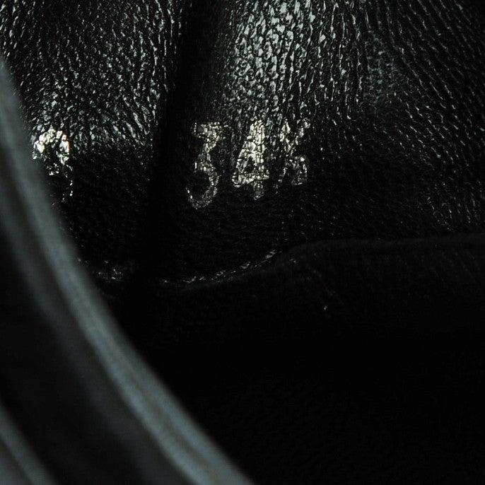 Lambskin Patent Cap Toe CC Sneakers 34.5 Black