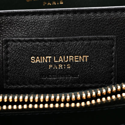 Saint Laurent Calfskin Y Quilted Monogram Small Loulou Chain Satchel Olive 7 of 10