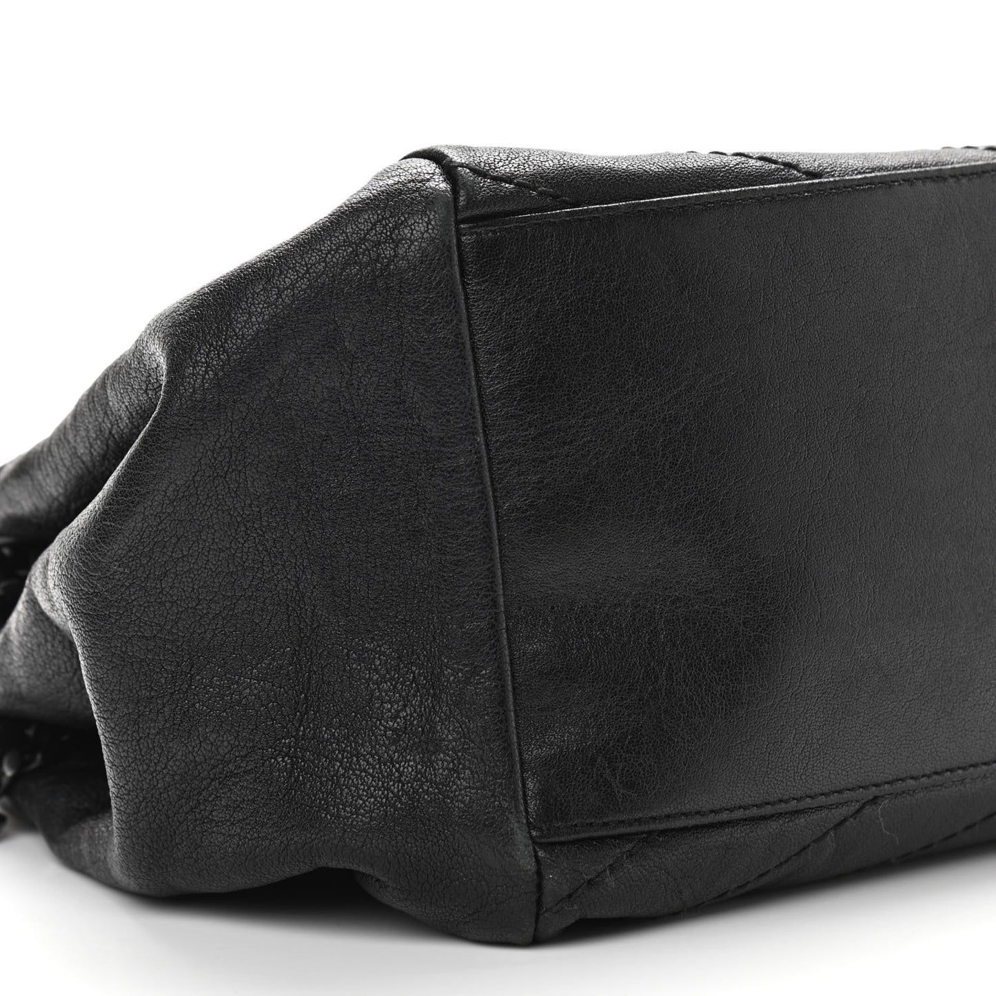 Vintage Lambskin Chevron Monogram Medium Nolita Black