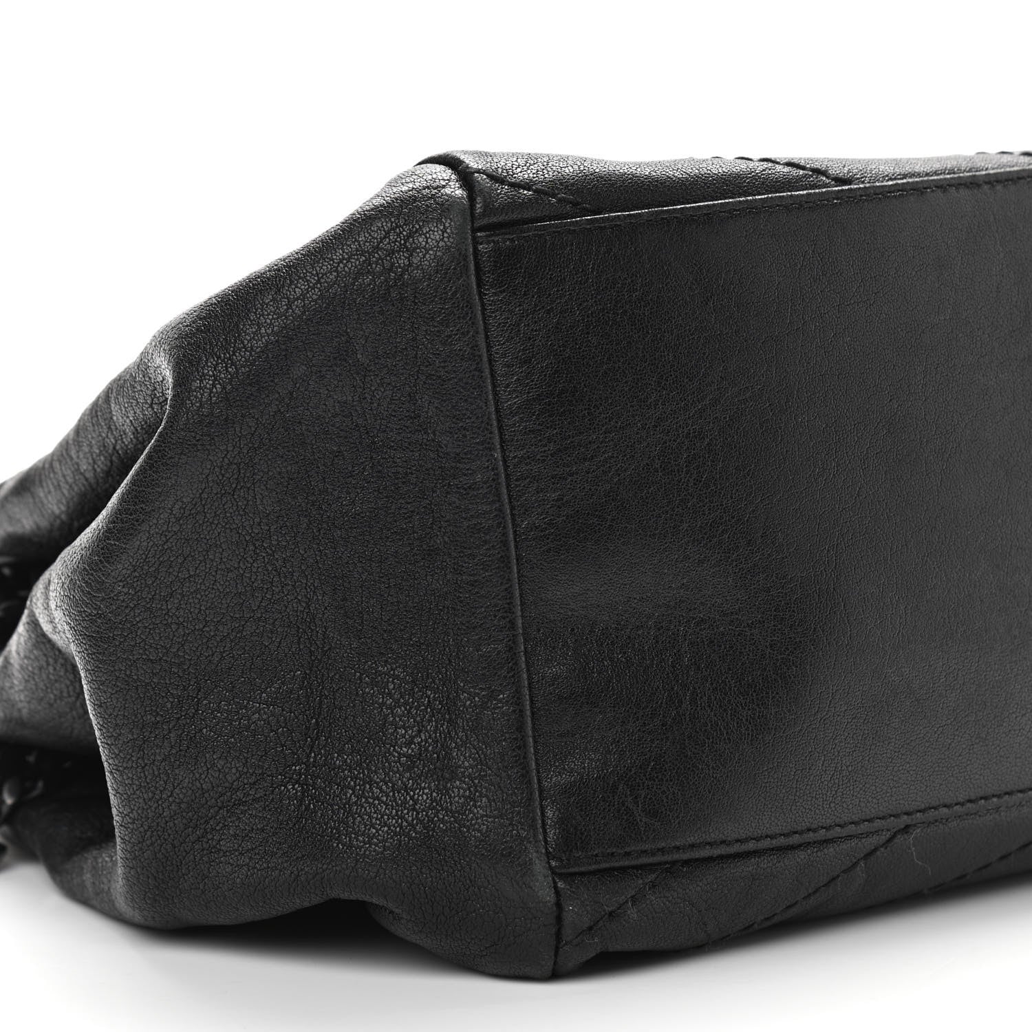 Saint Laurent Vintage Lambskin Chevron Monogram Medium Nolita Black 9 of 10