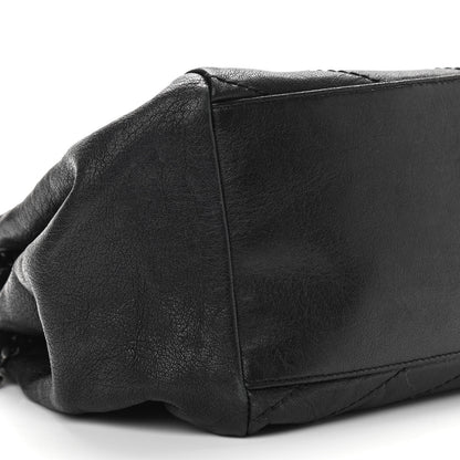 Saint Laurent Vintage Lambskin Chevron Monogram Medium Nolita Black 9 of 10