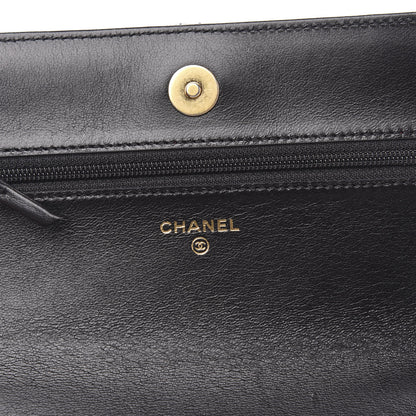 Chanel Goatskin Quilted 19 Wallet On Chain WOC Black 6 of 12