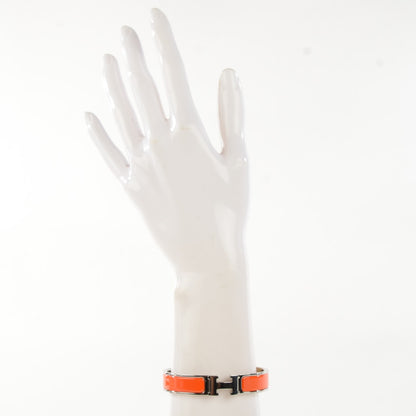 Hermes Enamel Narrow Clic Clac H Bracelet GM Orange 2 of 6