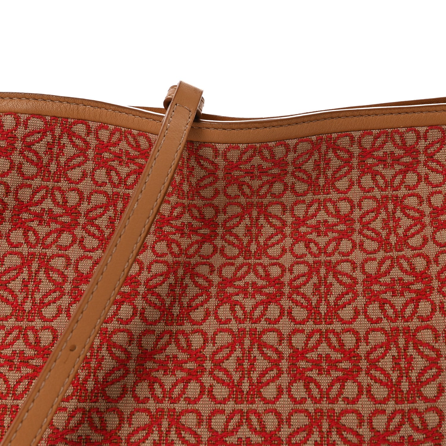 Loewe Jacquard Anagram Calfskin Mini Flamenco Knot Clutch Red Warm Desert 7 of 9