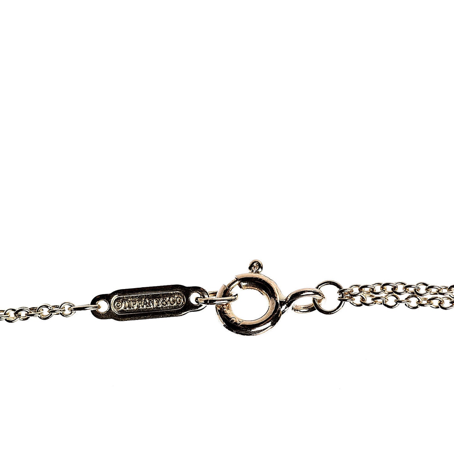 18K Yellow Gold Infinity Double Chain Pendant Necklace