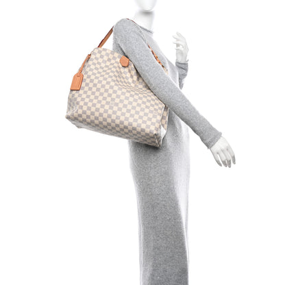 Louis Vuitton Damier Azur Graceful MM Rose Ballerine 2 of 9