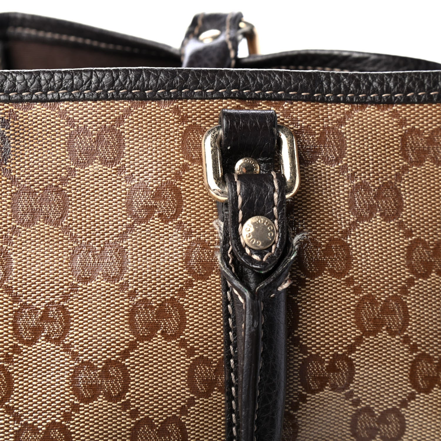 Gucci Crystal Monogram Medium Joy Tote Beige Ebony Testa di Moro 6 of 6
