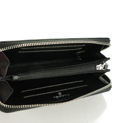 Chanel Calfskin Quilted Small CC Zip Around Wallet Black 5 of 8