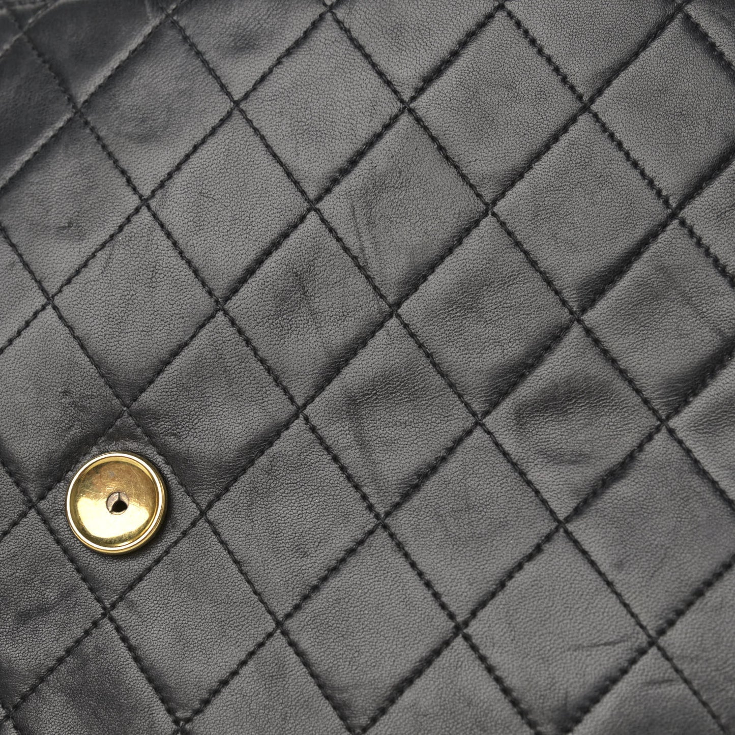 Lambskin Quilted Medium Single Flap Black