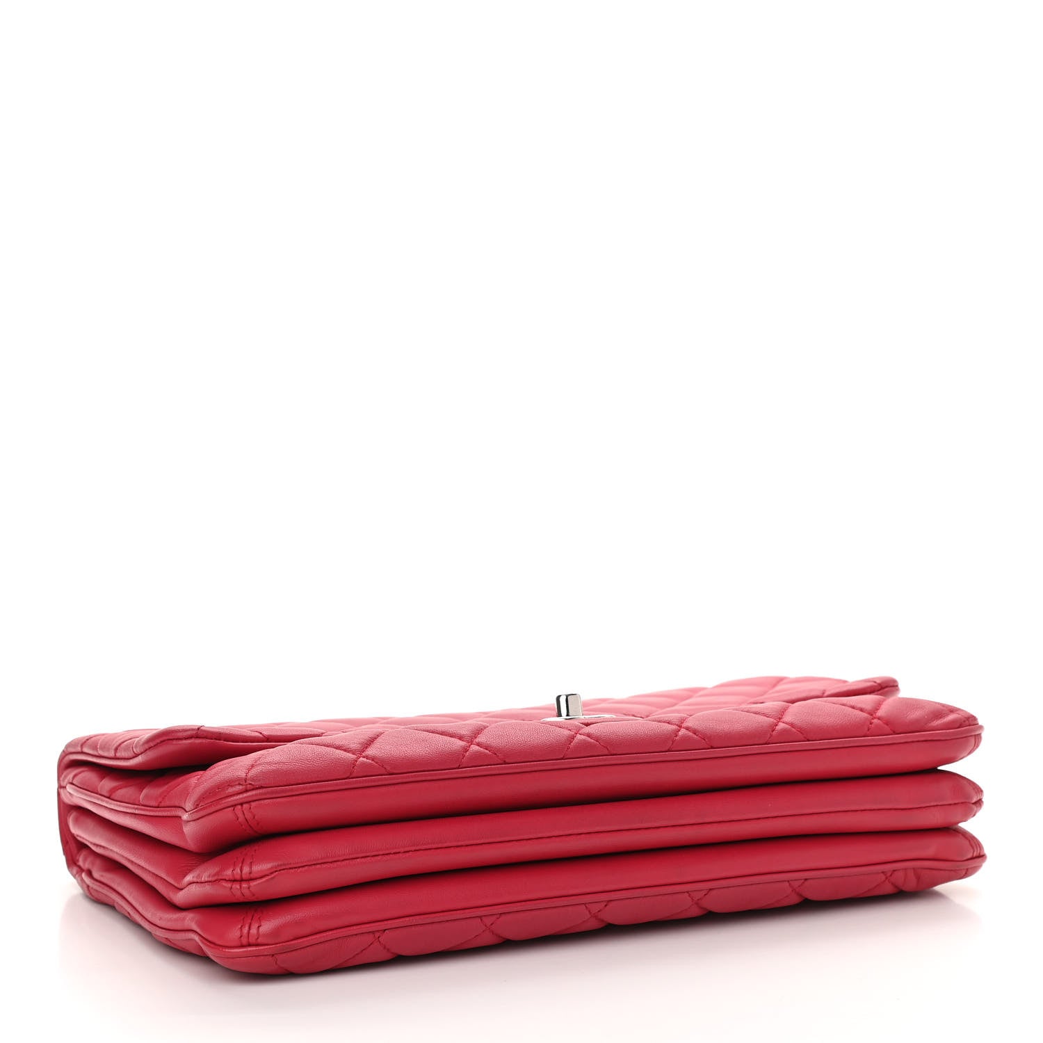 Chanel Lambskin Quilted Jumbo Chanel 3 Flap Dark Pink 4 of 12