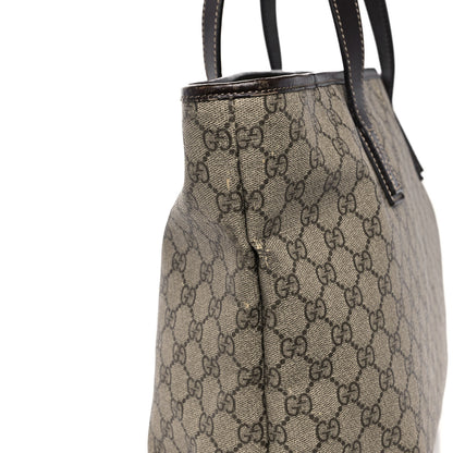 Gucci GG Supreme Monogram Medium Zippered Shopping Tote Dark Brown 13 of 16