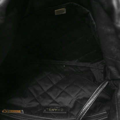 Chanel Shiny Caviar Quilted Monochrome Small Chanel 22 Black 6 of 13