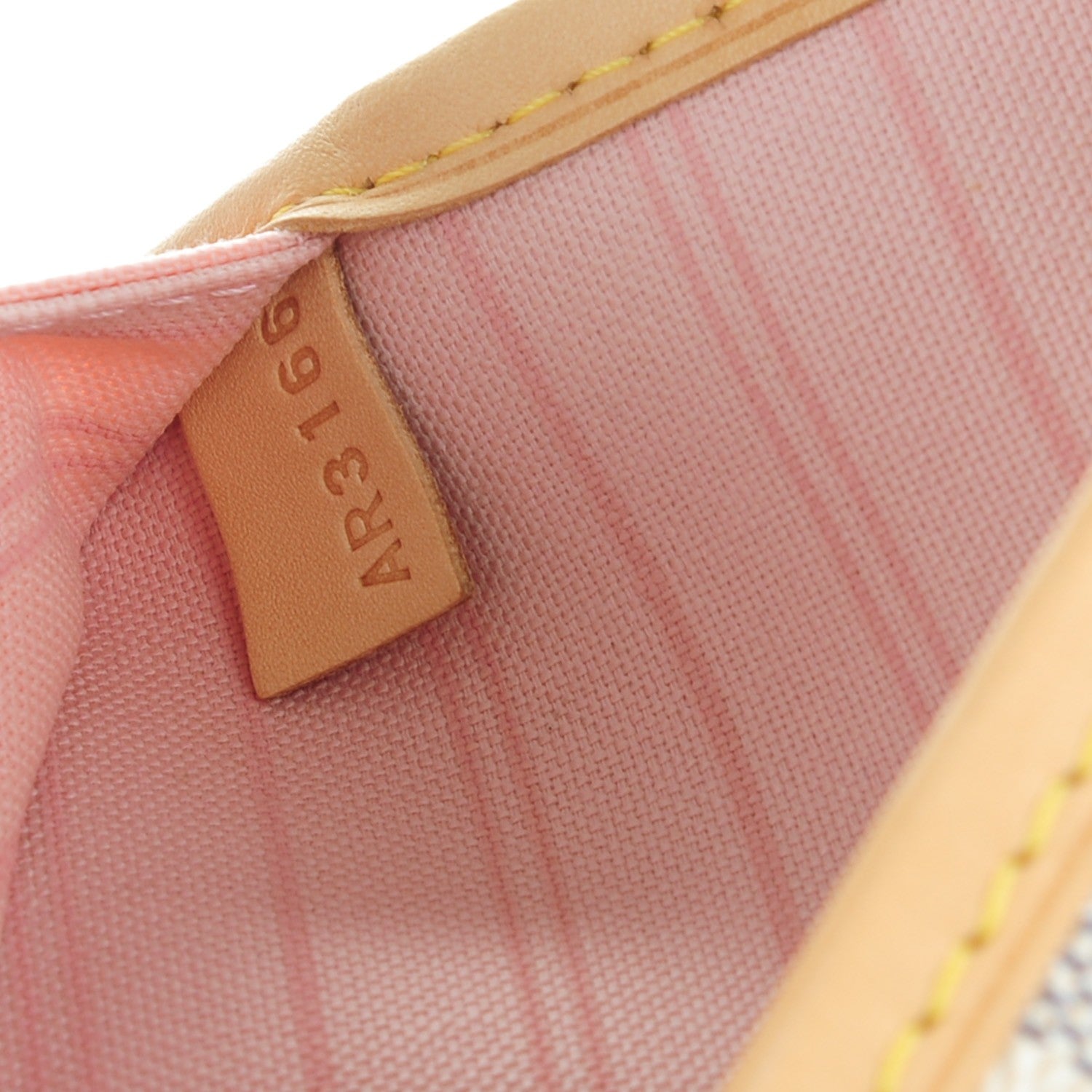 Louis Vuitton Damier Azur Neverfull MM Rose Ballerine 7 of 7