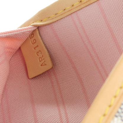 Louis Vuitton Damier Azur Neverfull MM Rose Ballerine 7 of 7