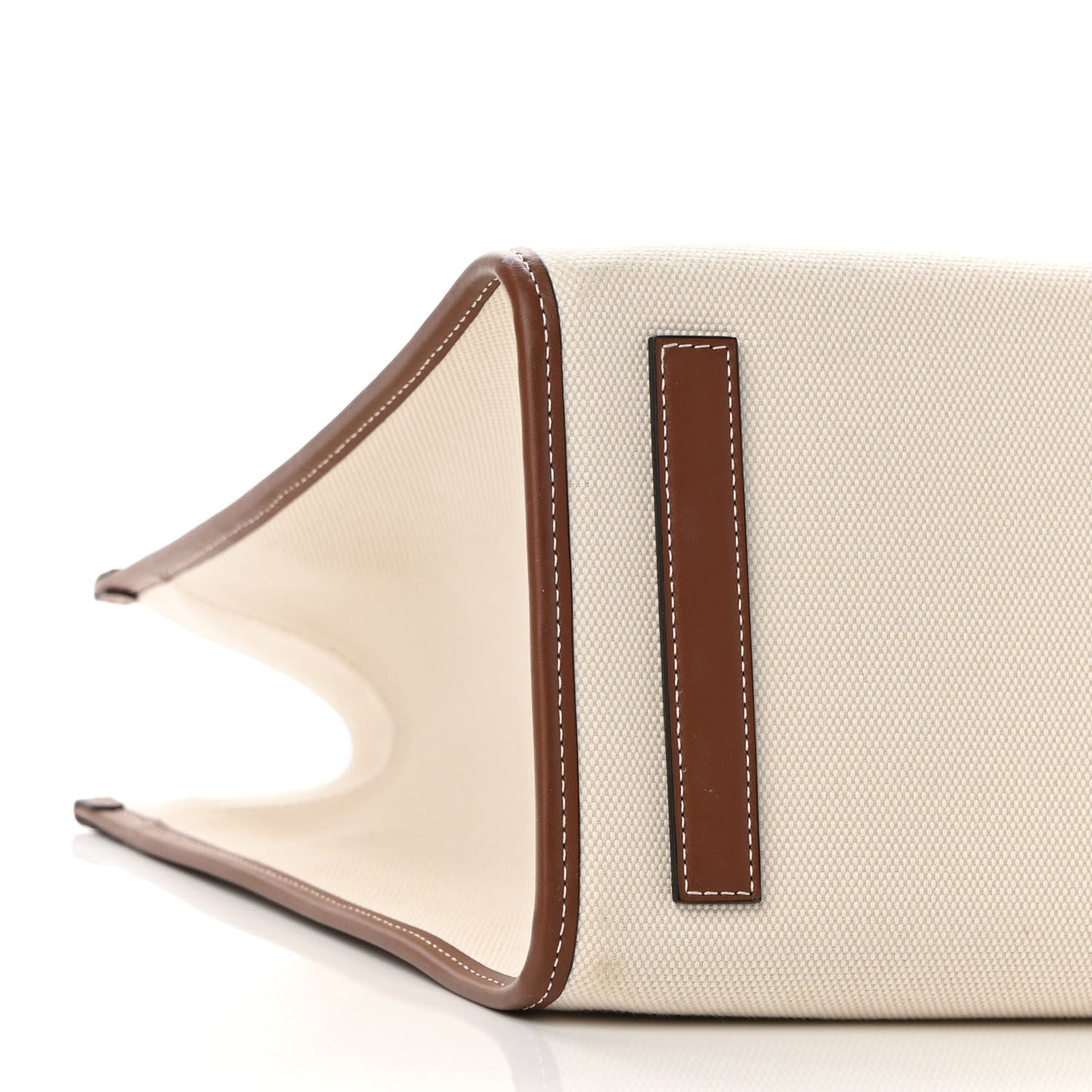 Canvas Smooth Calfskin Medium Two Tone Freya Tote Brown